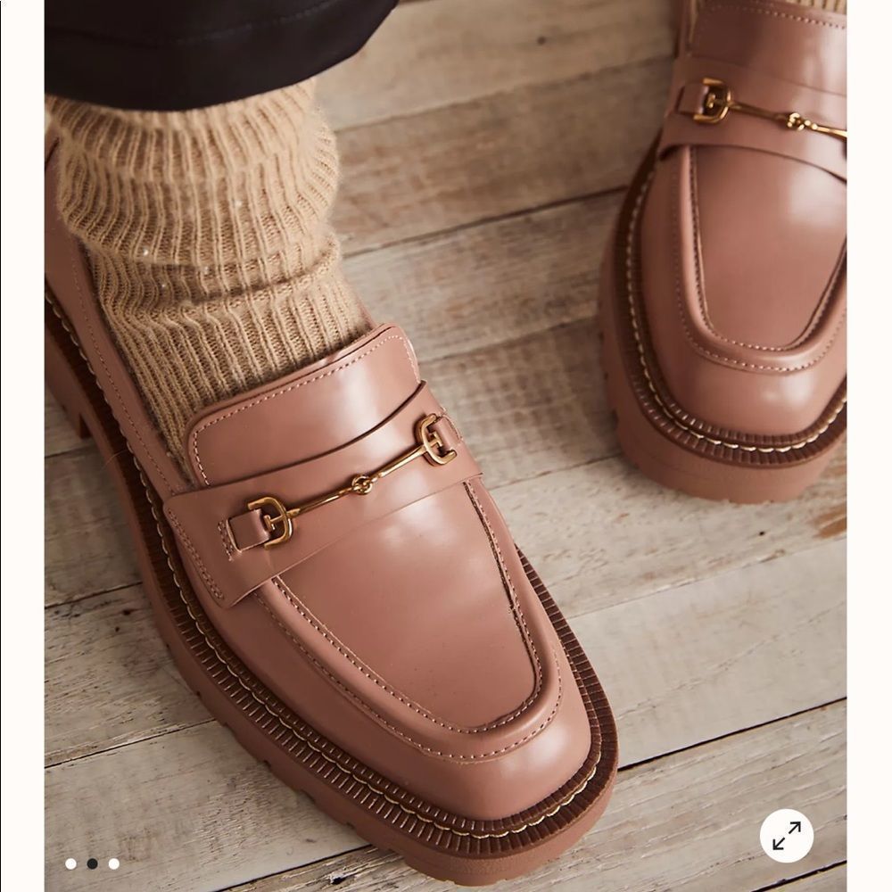 Free People Sam Edelman Laurs Platform Pink Oxford Loafers 9.5 NWOB